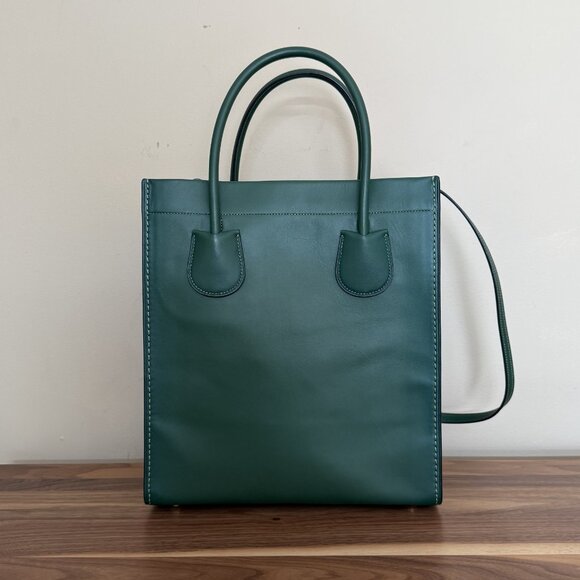 COACH Archive Original Cashin Carry Tote 79155 Hunter Green EUC glovetan leather - Picture 11 of 13